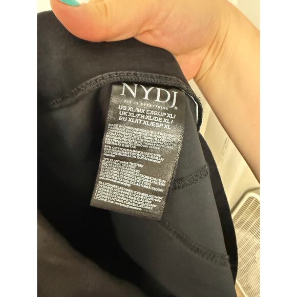 NYDJ Pull On Straight Leg High Rise Pants Sculpt-HER Lift x Tuck Black Size XL - Picture 4 of 11